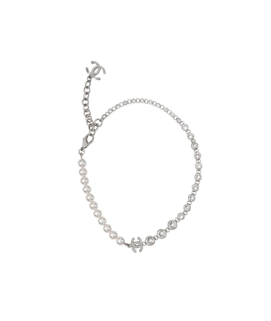 CHANEL Серебряная металлическая цепочка, фото 1