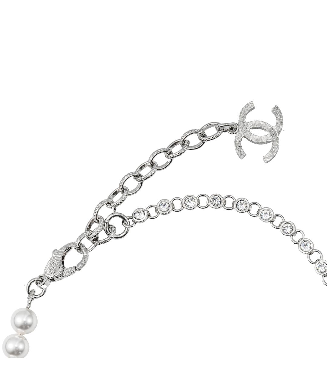 CHANEL Серебряная металлическая цепочка, фото 4