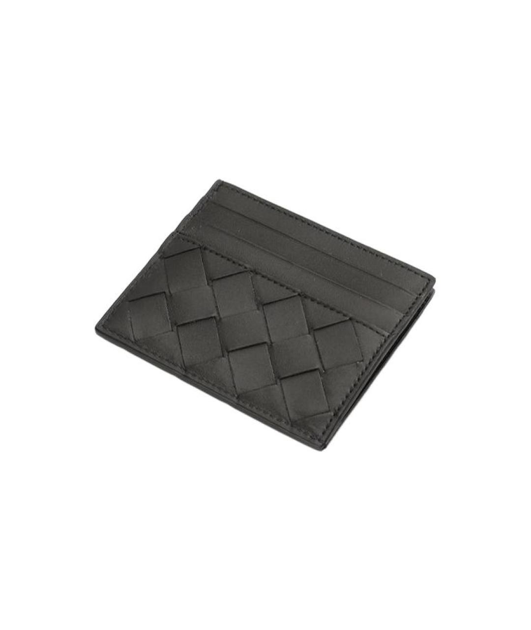 BOTTEGA VENETA Черный кожаный кардхолдер, фото 4