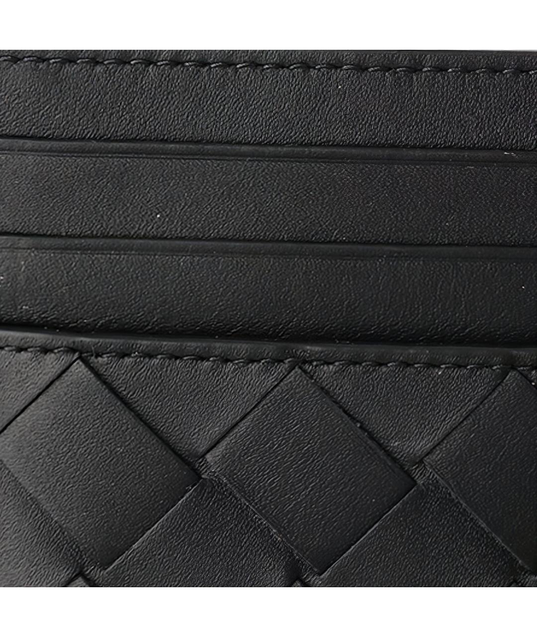 BOTTEGA VENETA Черный кожаный кардхолдер, фото 5