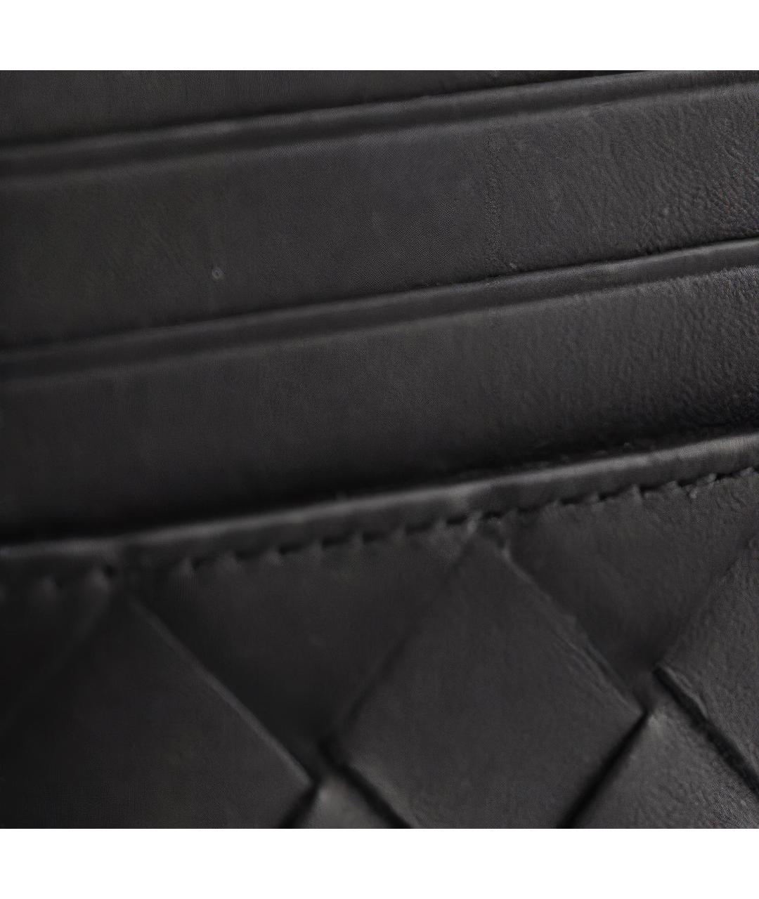 BOTTEGA VENETA Черный кожаный кардхолдер, фото 8