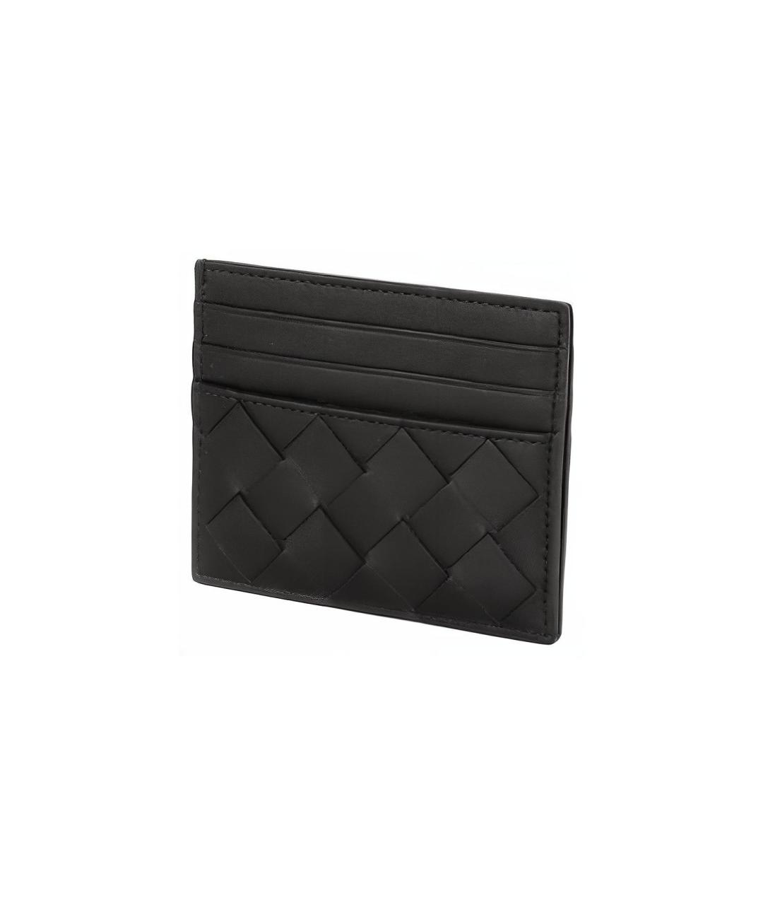 BOTTEGA VENETA Черный кожаный кардхолдер, фото 2