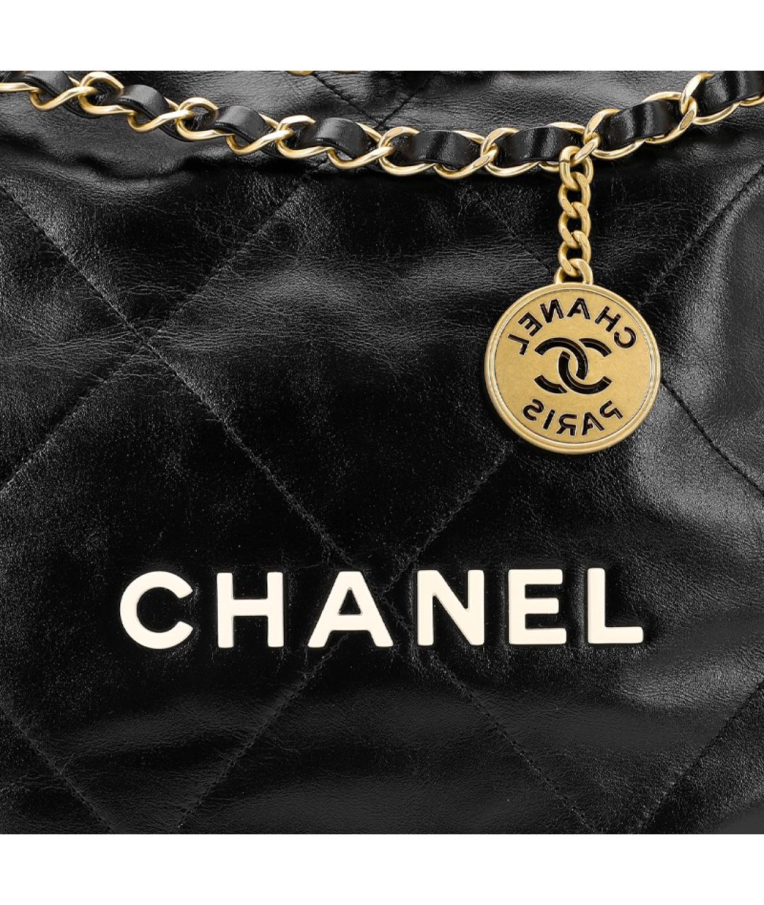 CHANEL Черная кожаная сумка через плечо, фото 5