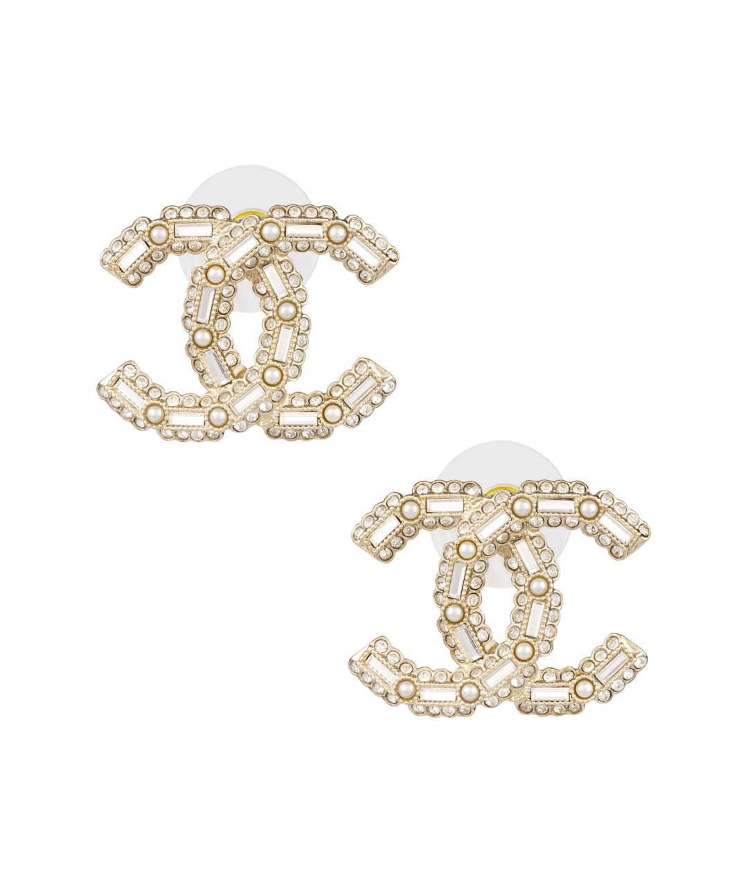 CHANEL Золотые металлические серьги, фото 2