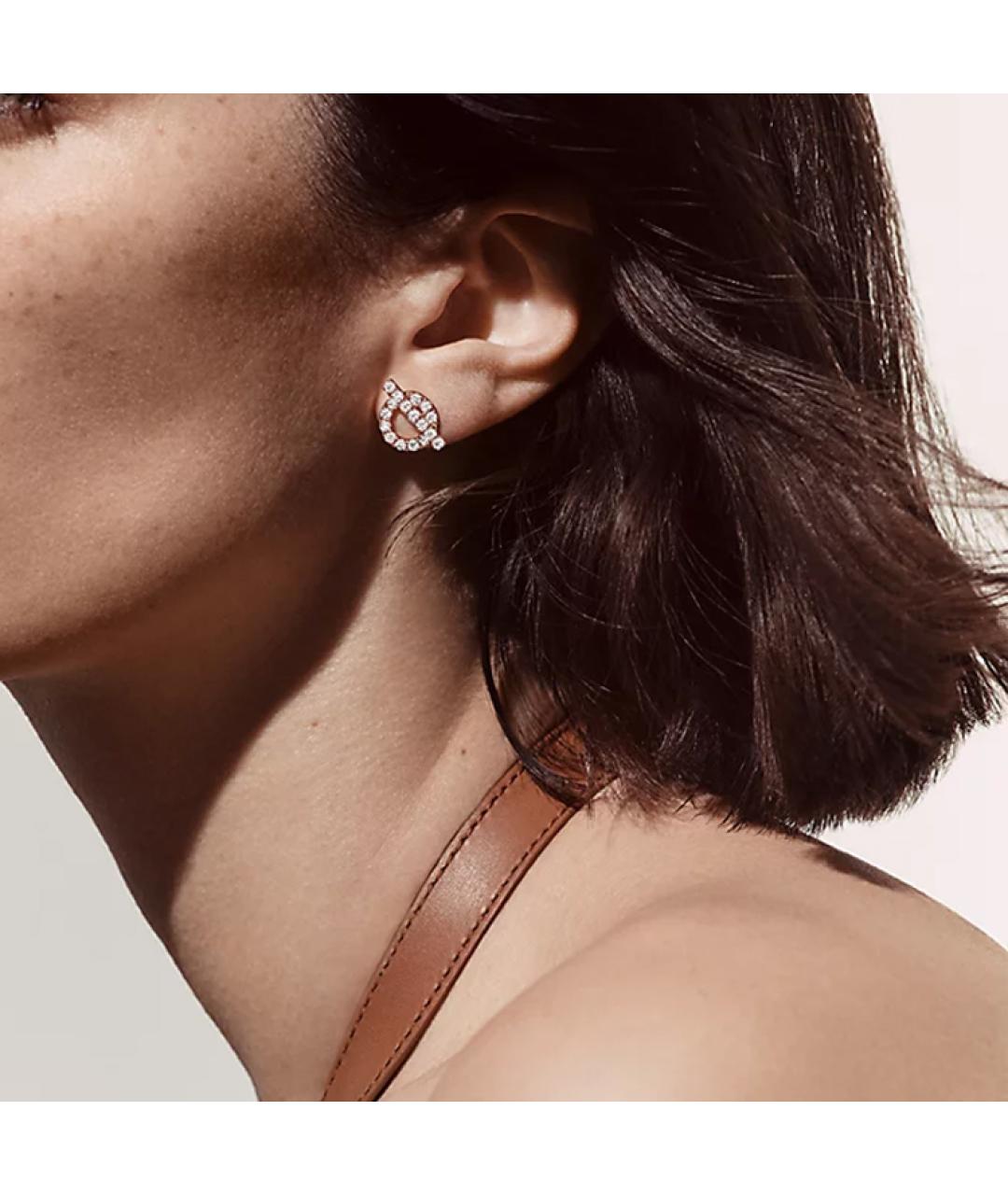 HERMES Золотые серьги из розового золота, фото 2