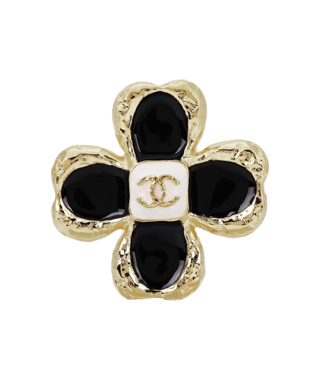 CHANEL Черные металлические серьги, фото 2