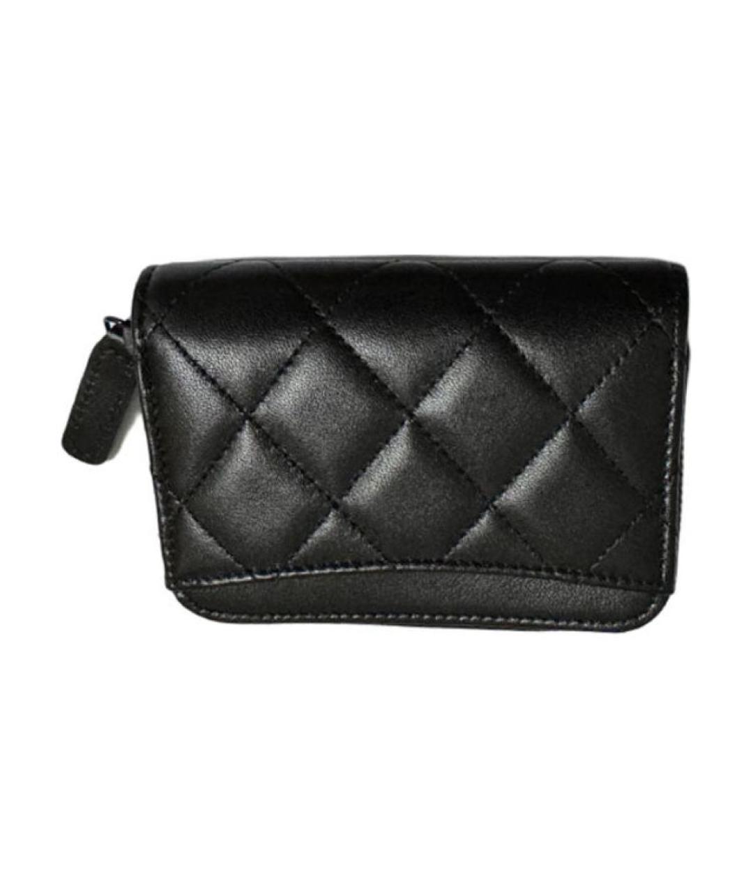 CHANEL Черный кожаный кошелек, фото 2