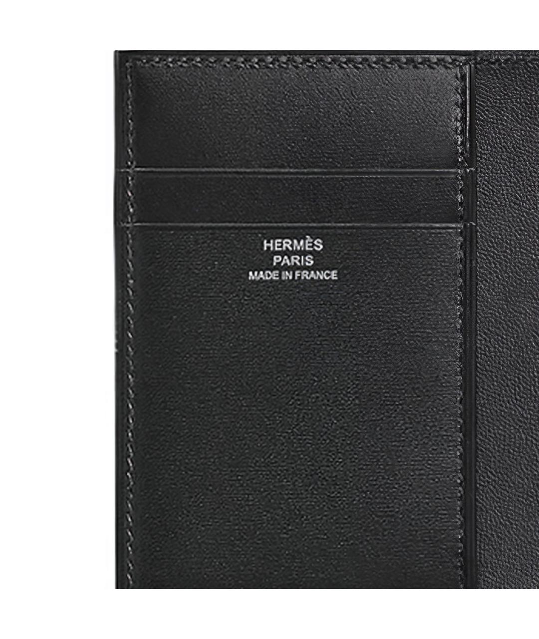 HERMES Черный кожаный кардхолдер, фото 4