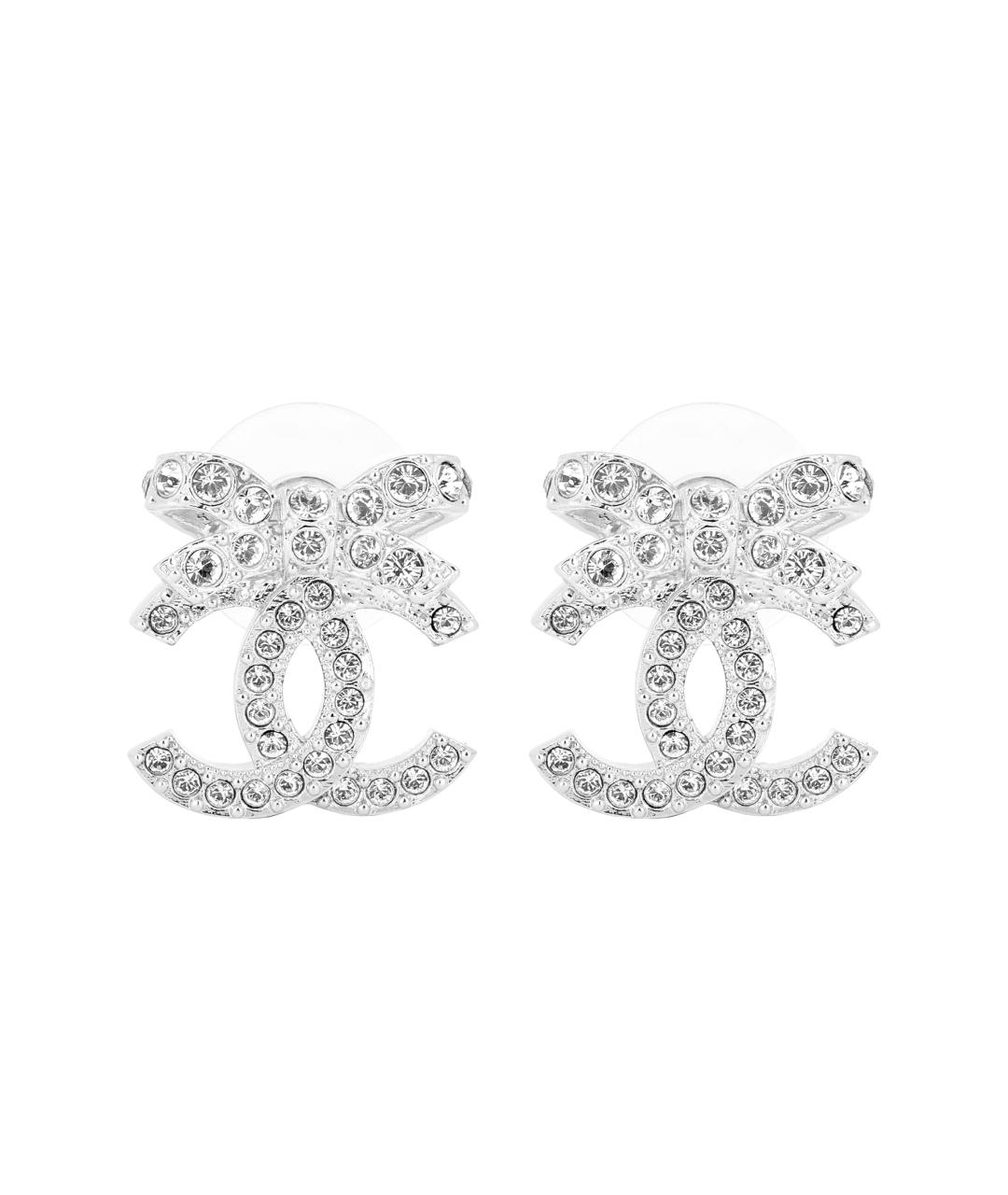 CHANEL Серебряные металлические серьги, фото 1