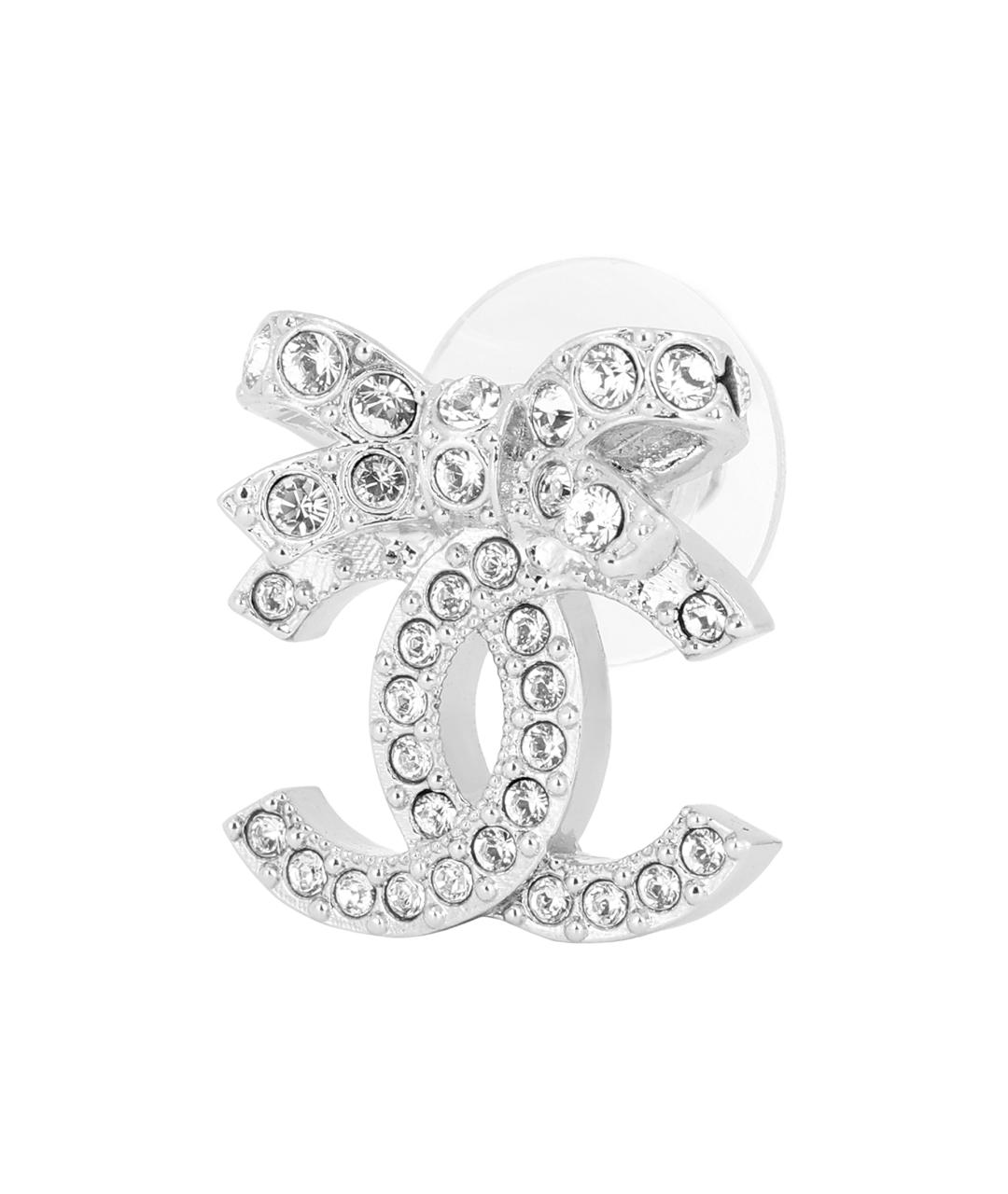 CHANEL Серебряные металлические серьги, фото 3