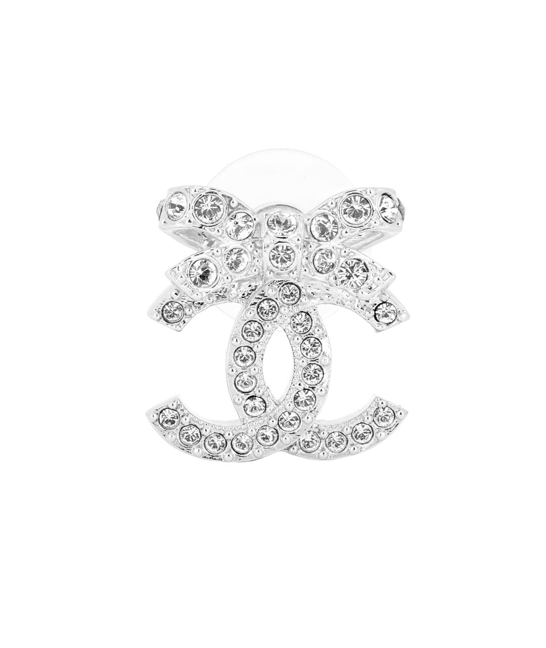 CHANEL Серебряные металлические серьги, фото 2