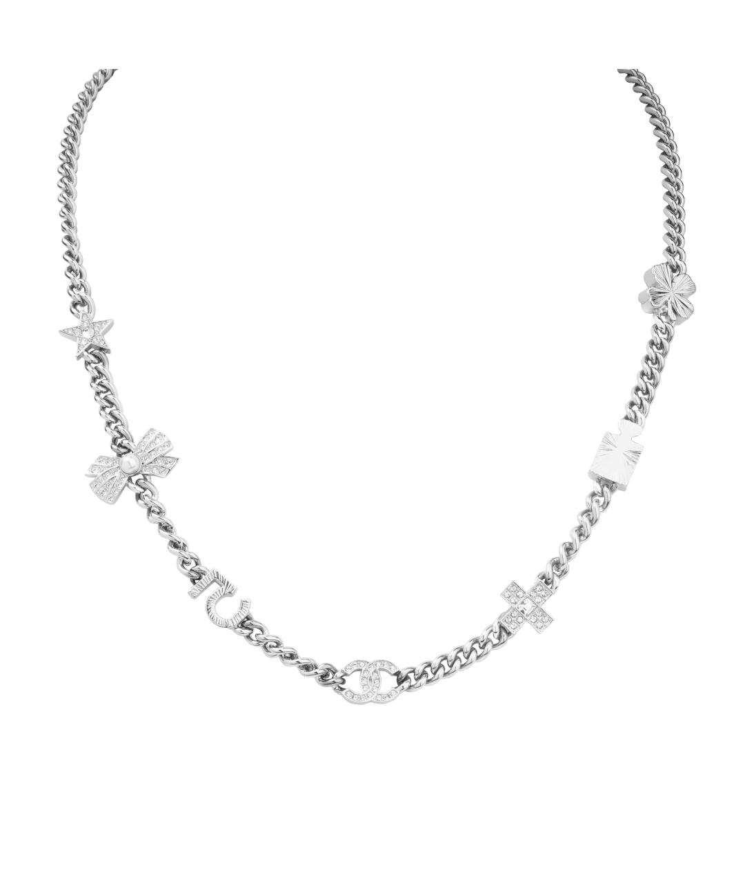 CHANEL Серебряная металлическая цепочка, фото 3