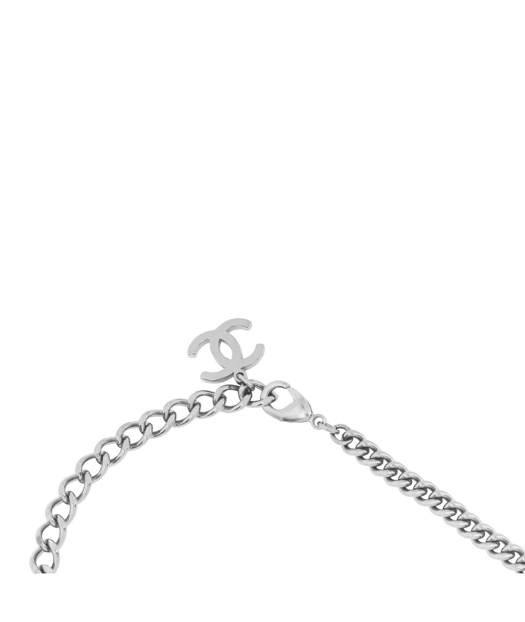 CHANEL Серебряная металлическая цепочка, фото 2
