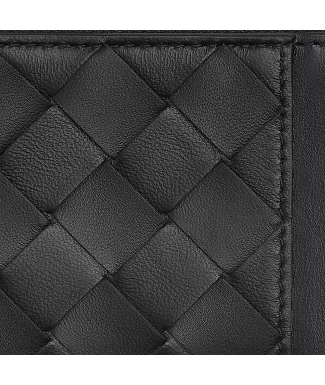 BOTTEGA VENETA Черный кожаный кардхолдер, фото 4
