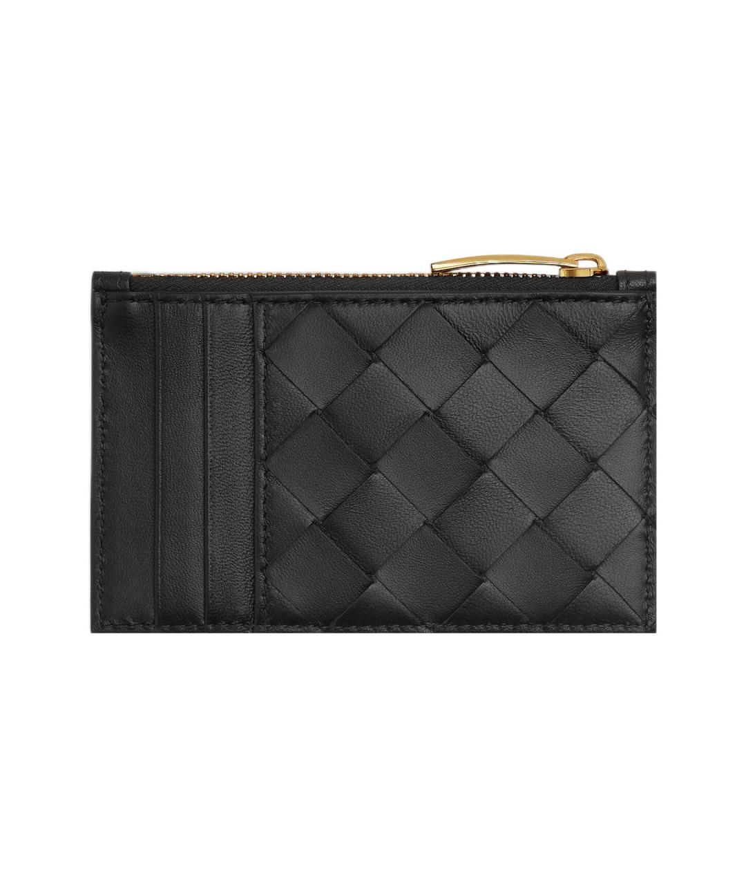 BOTTEGA VENETA Черный кожаный кардхолдер, фото 2