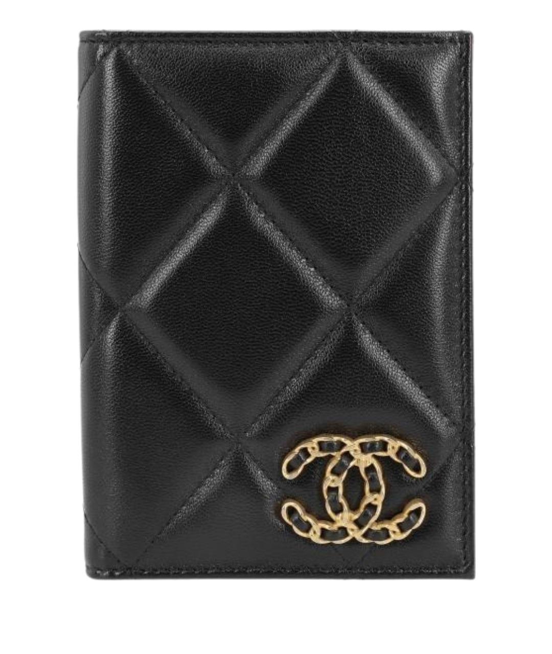 CHANEL Черный кожаный кошелек, фото 1