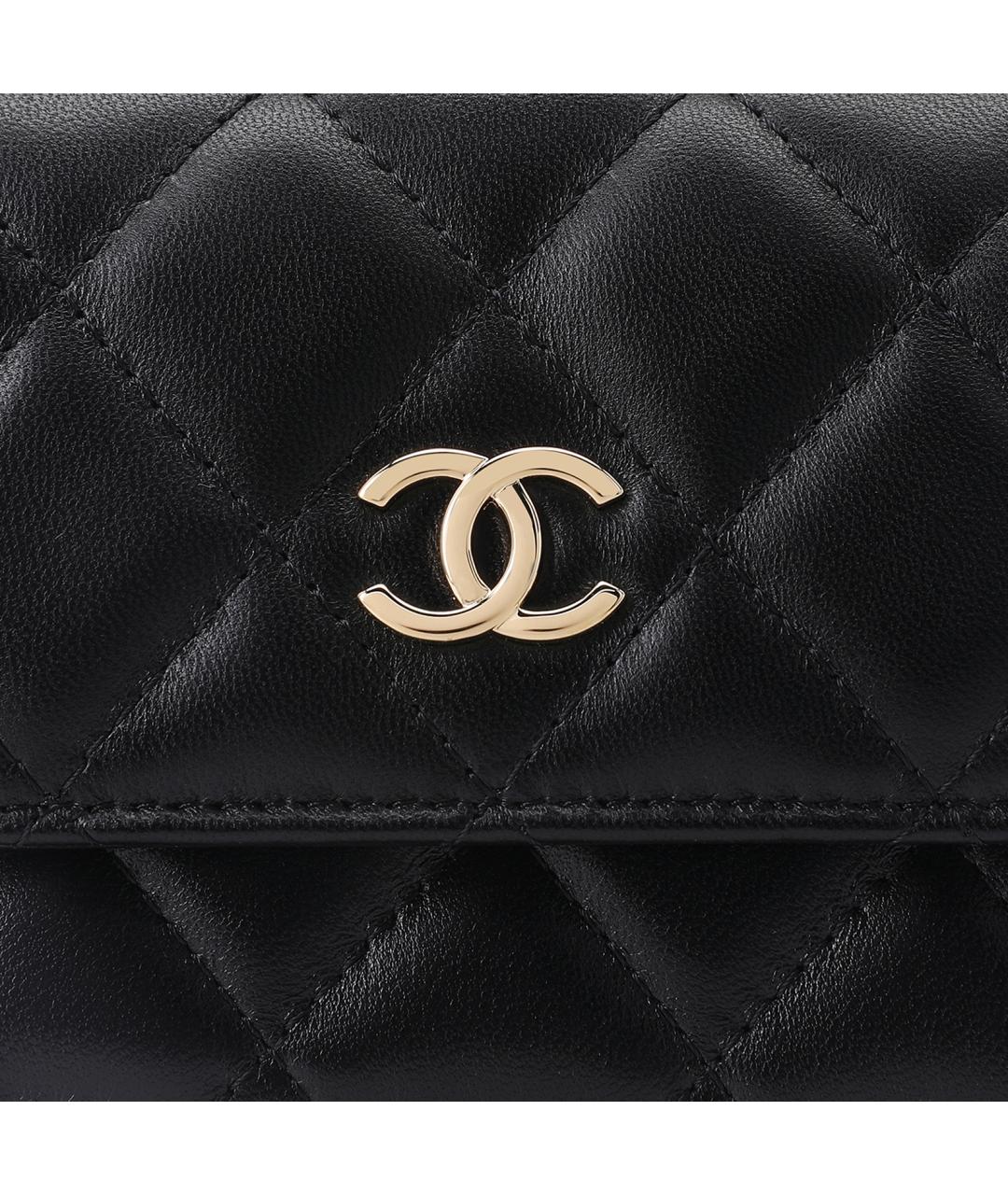 CHANEL Черный кошелек, фото 5