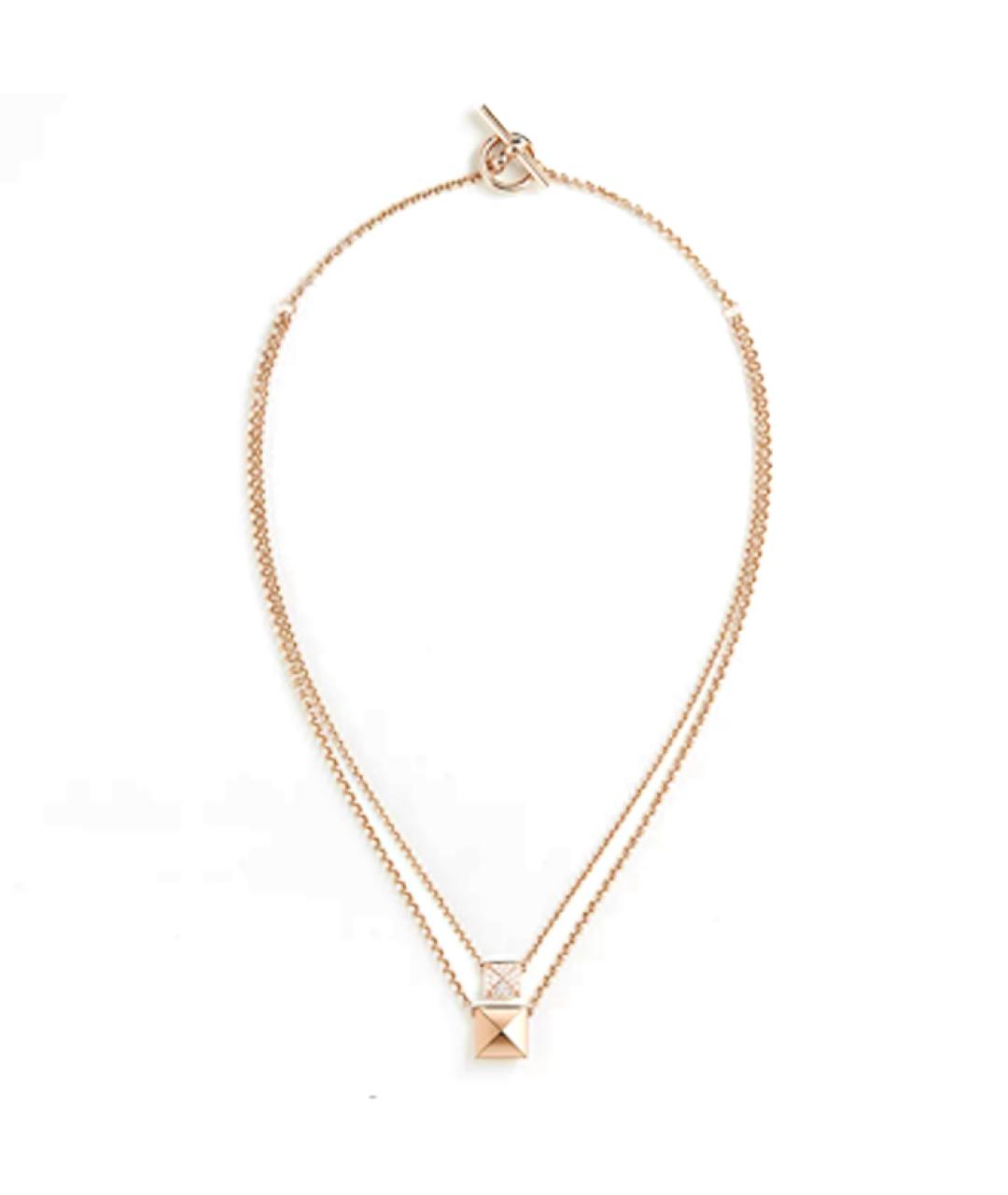 HERMES Розовая цепочка из розового золота, фото 2