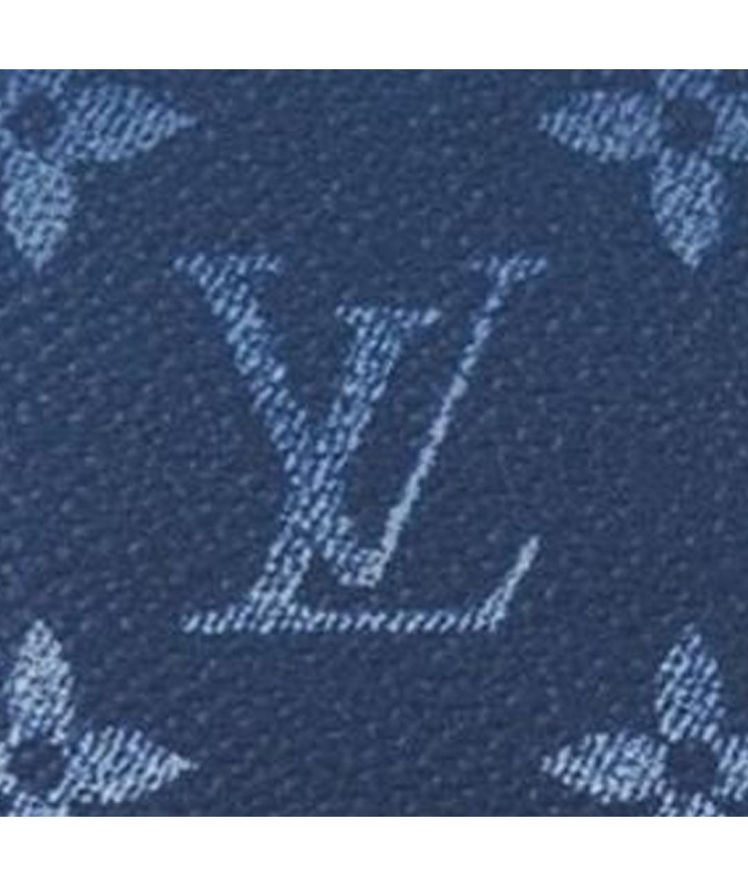 LOUIS VUITTON Синий кожаный кардхолдер, фото 5