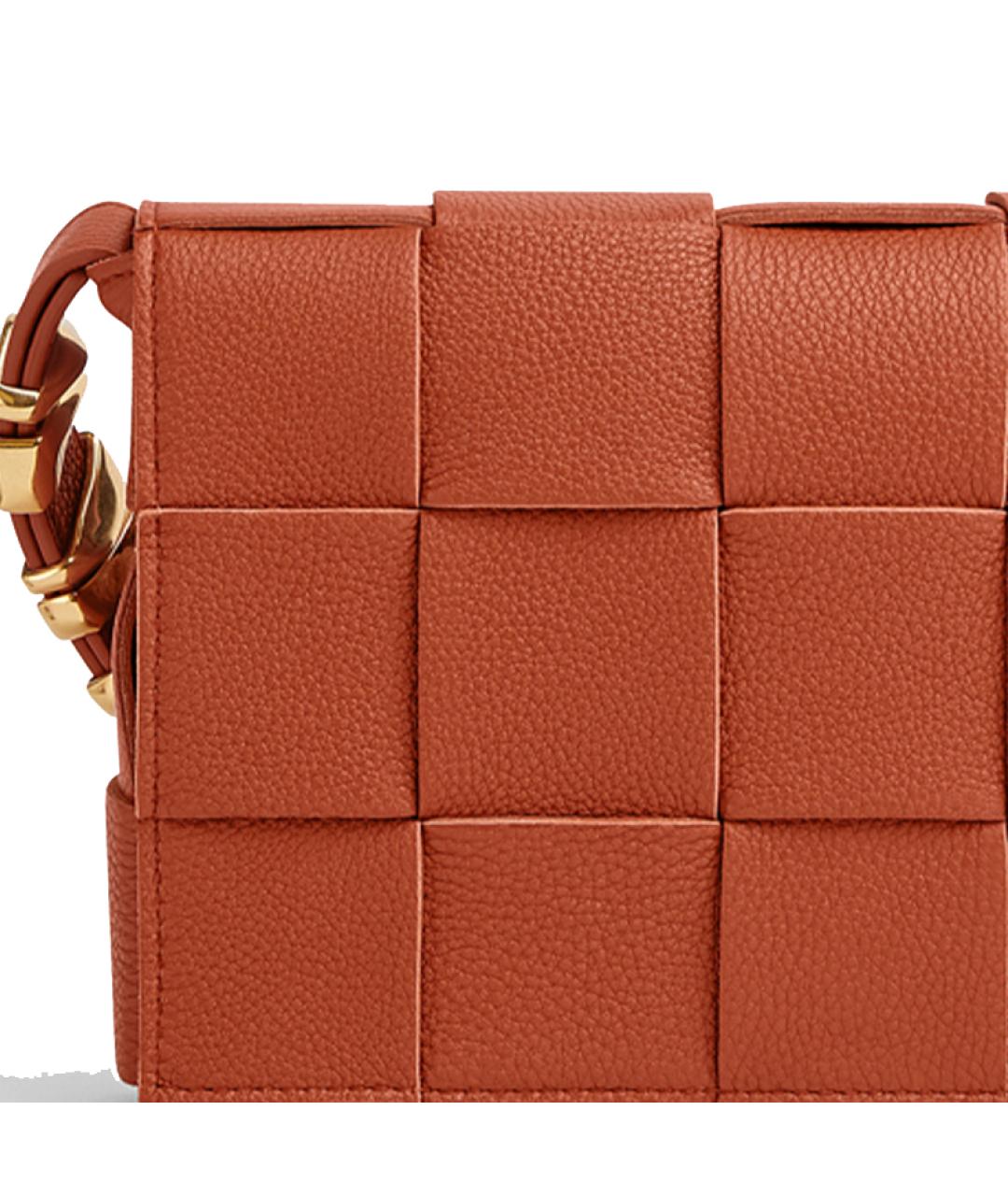 BOTTEGA VENETA Коричневая кожаная сумка через плечо, фото 6