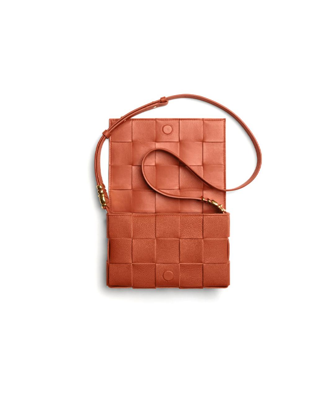 BOTTEGA VENETA Коричневая кожаная сумка через плечо, фото 4