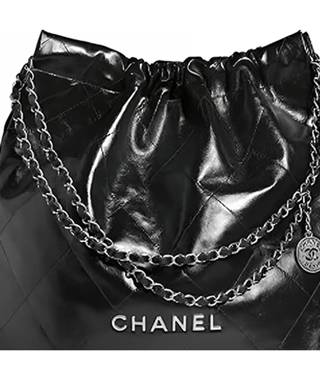 CHANEL Черная кожаная сумка через плечо, фото 4