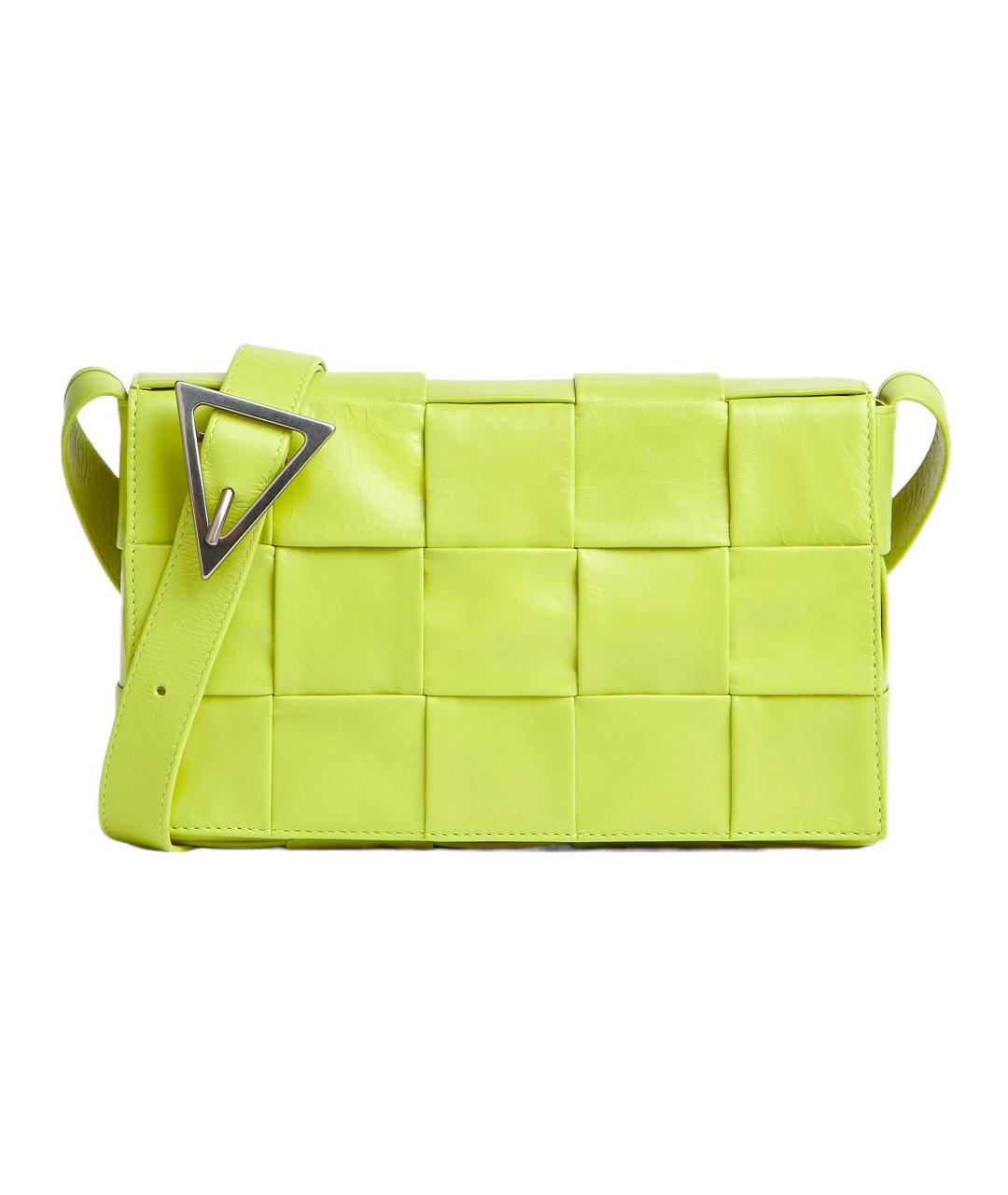 BOTTEGA VENETA Желтая кожаная сумка на плечо, фото 1
