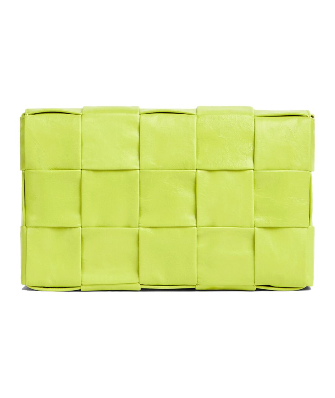 BOTTEGA VENETA Желтая кожаная сумка на плечо, фото 3