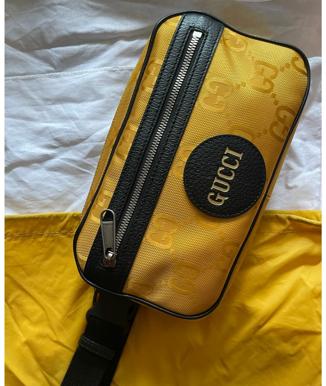 GUCCI Желтая синтетическая сумка на плечо, фото 5