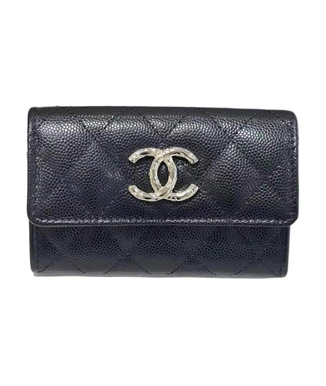 CHANEL Черный кожаный кардхолдер, фото 1