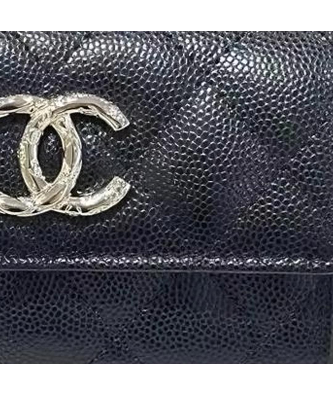 CHANEL Черный кожаный кардхолдер, фото 4