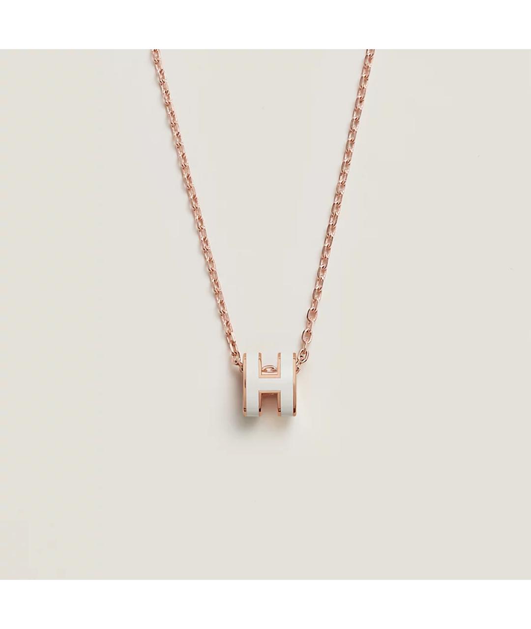 HERMES Белая металлическая подвеска, фото 3