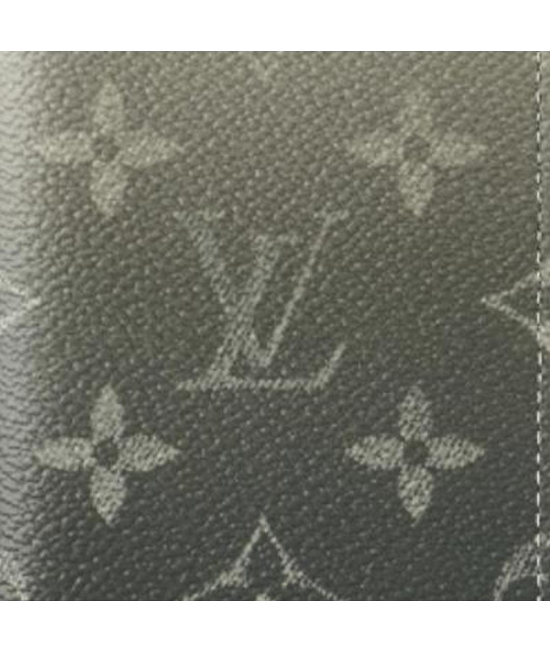 LOUIS VUITTON Серый кожаный кардхолдер, фото 4
