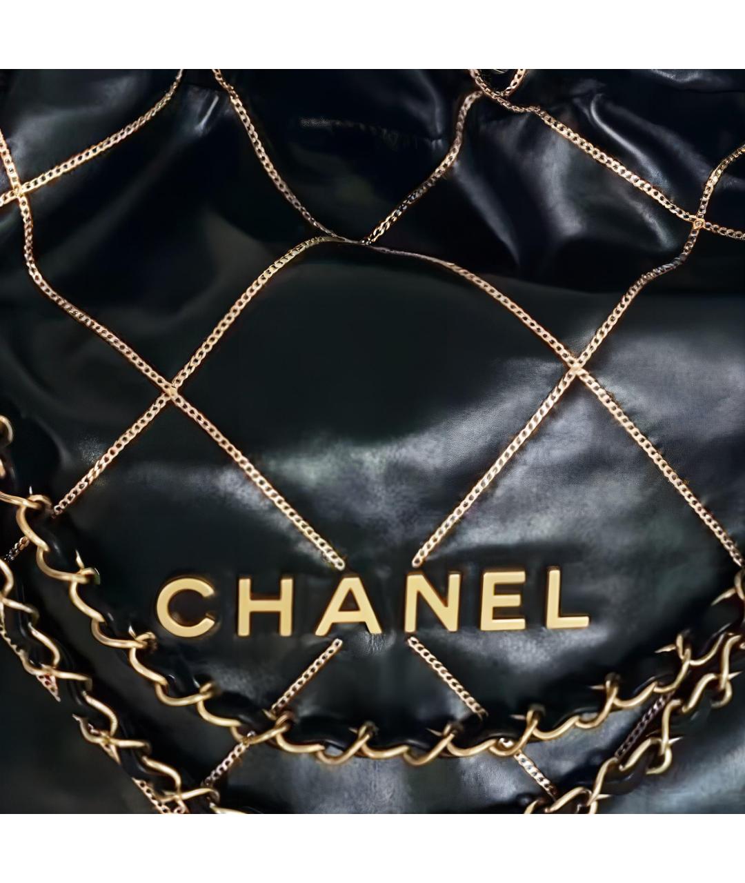 CHANEL Черная кожаная сумка через плечо, фото 2