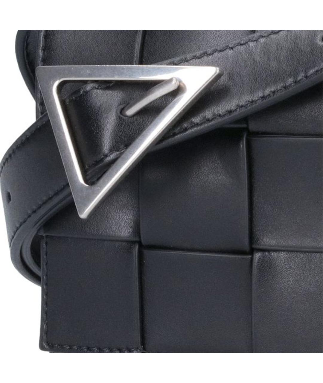 BOTTEGA VENETA Темно-синяя кожаная сумка на плечо, фото 5