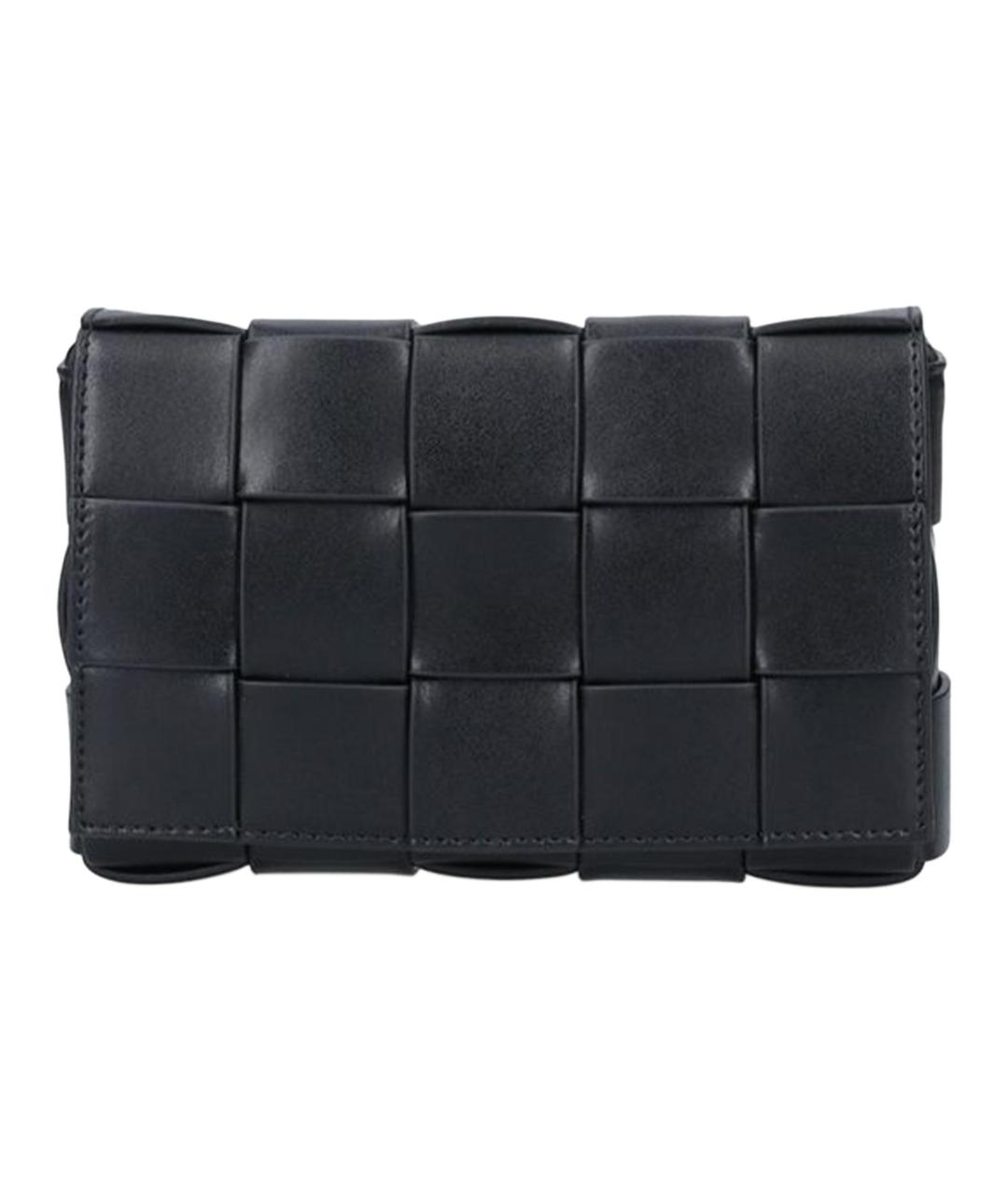 BOTTEGA VENETA Темно-синяя кожаная сумка на плечо, фото 1