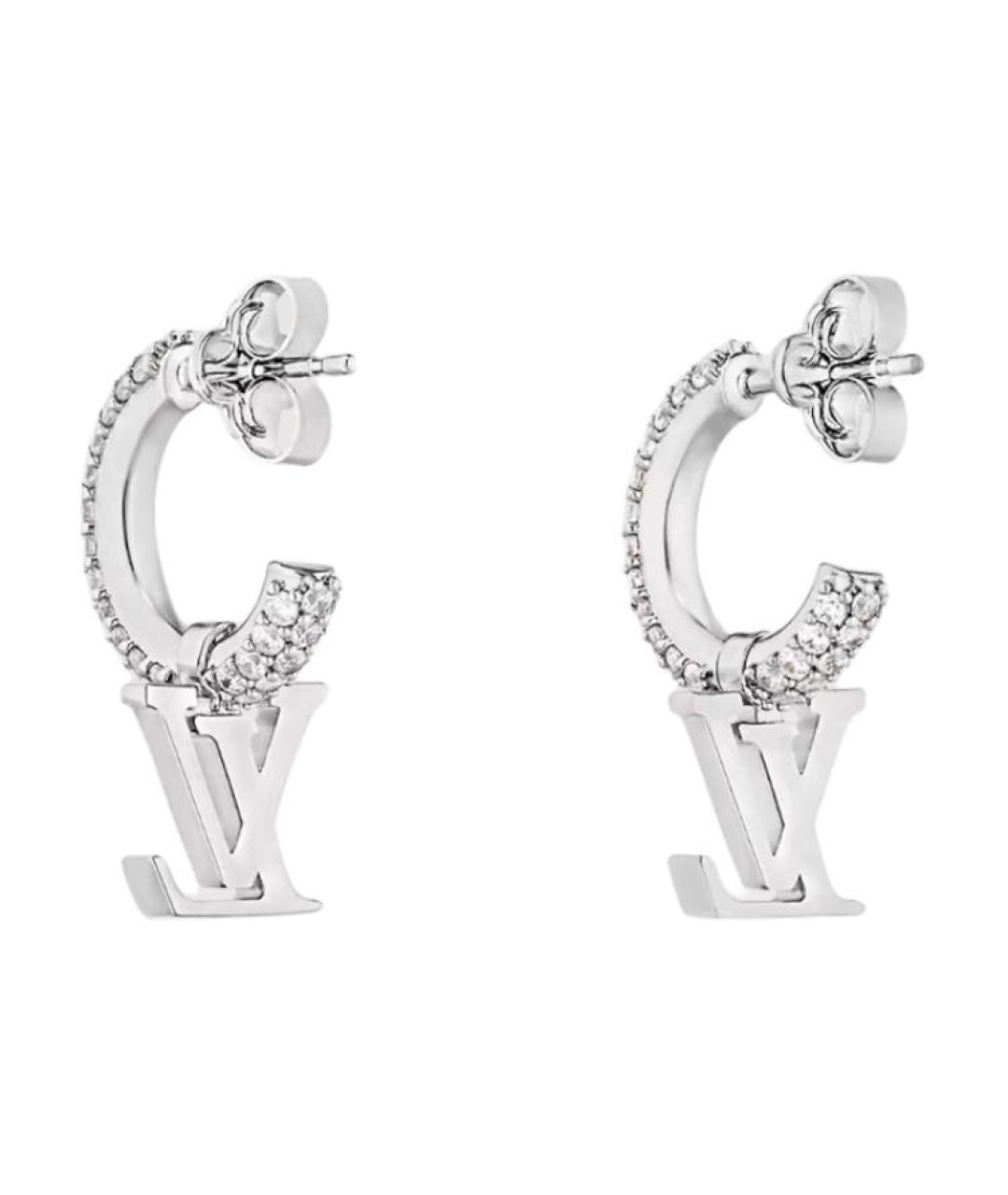 LOUIS VUITTON Серебряные металлические серьги, фото 3