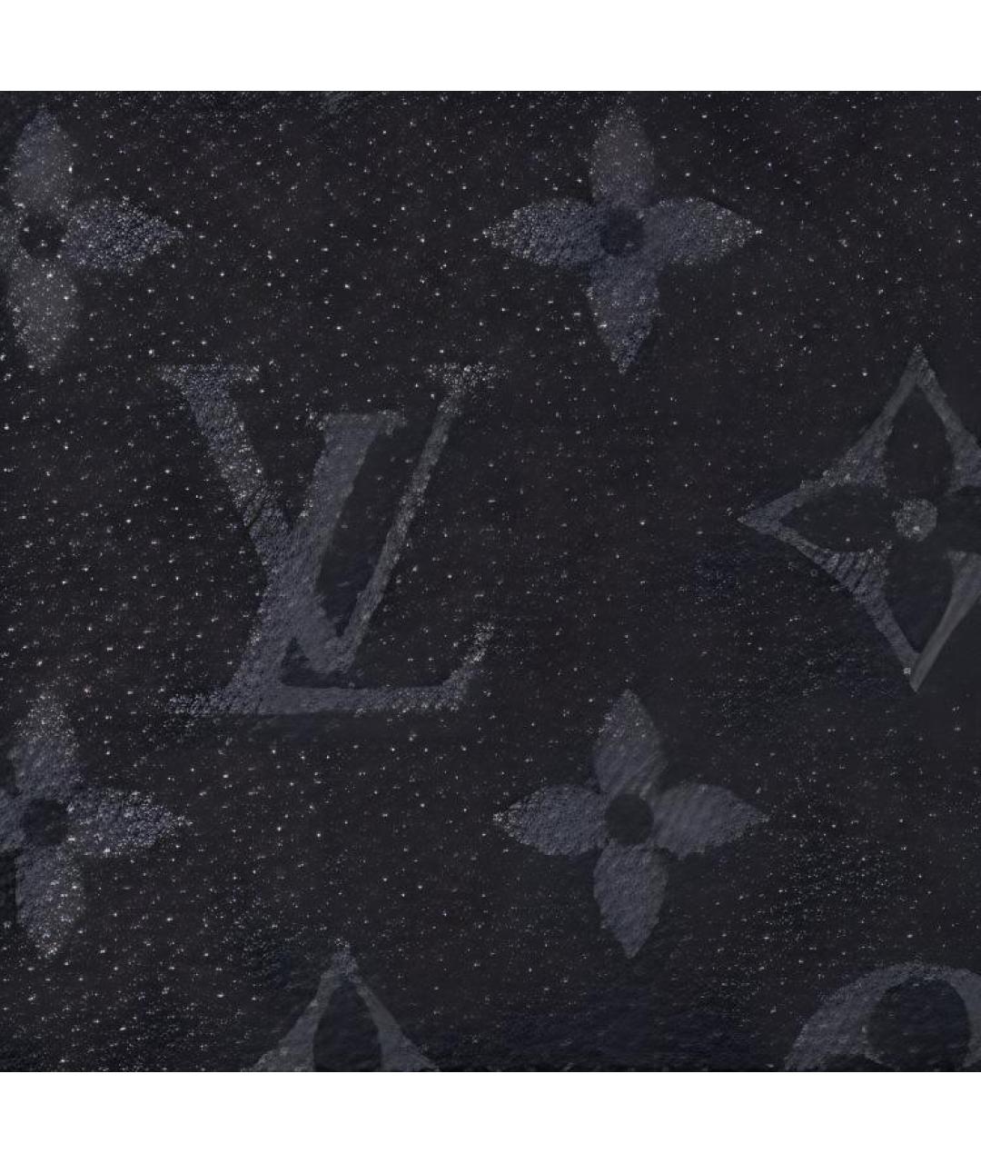 LOUIS VUITTON Черный кожаный кошелек, фото 7