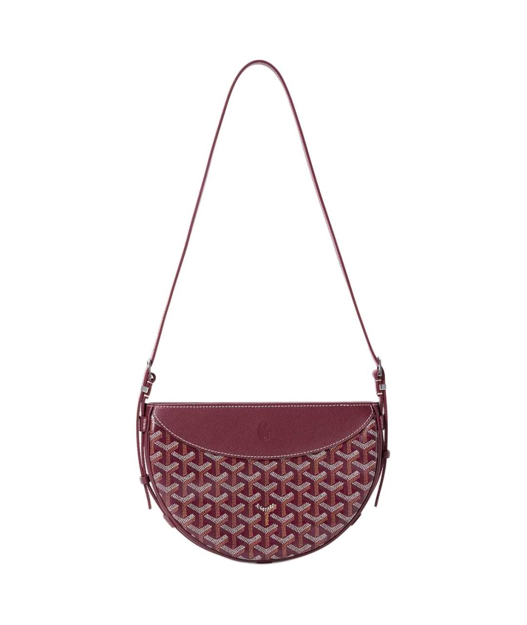 GOYARD Бордовая кожаная сумка через плечо, фото 1