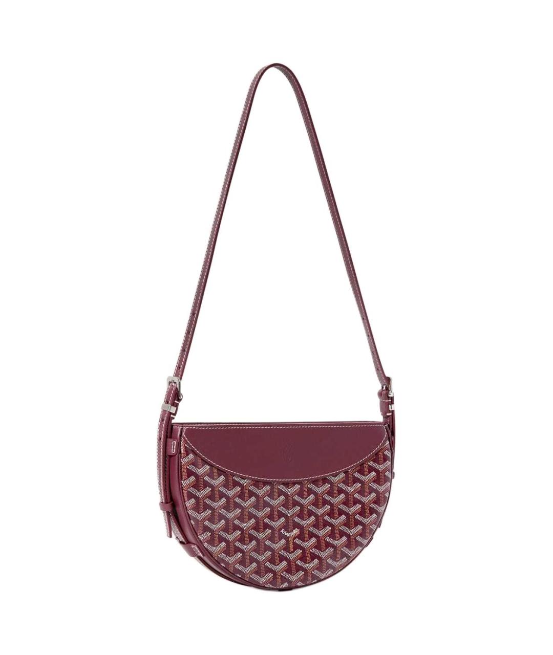 GOYARD Бордовая кожаная сумка через плечо, фото 2