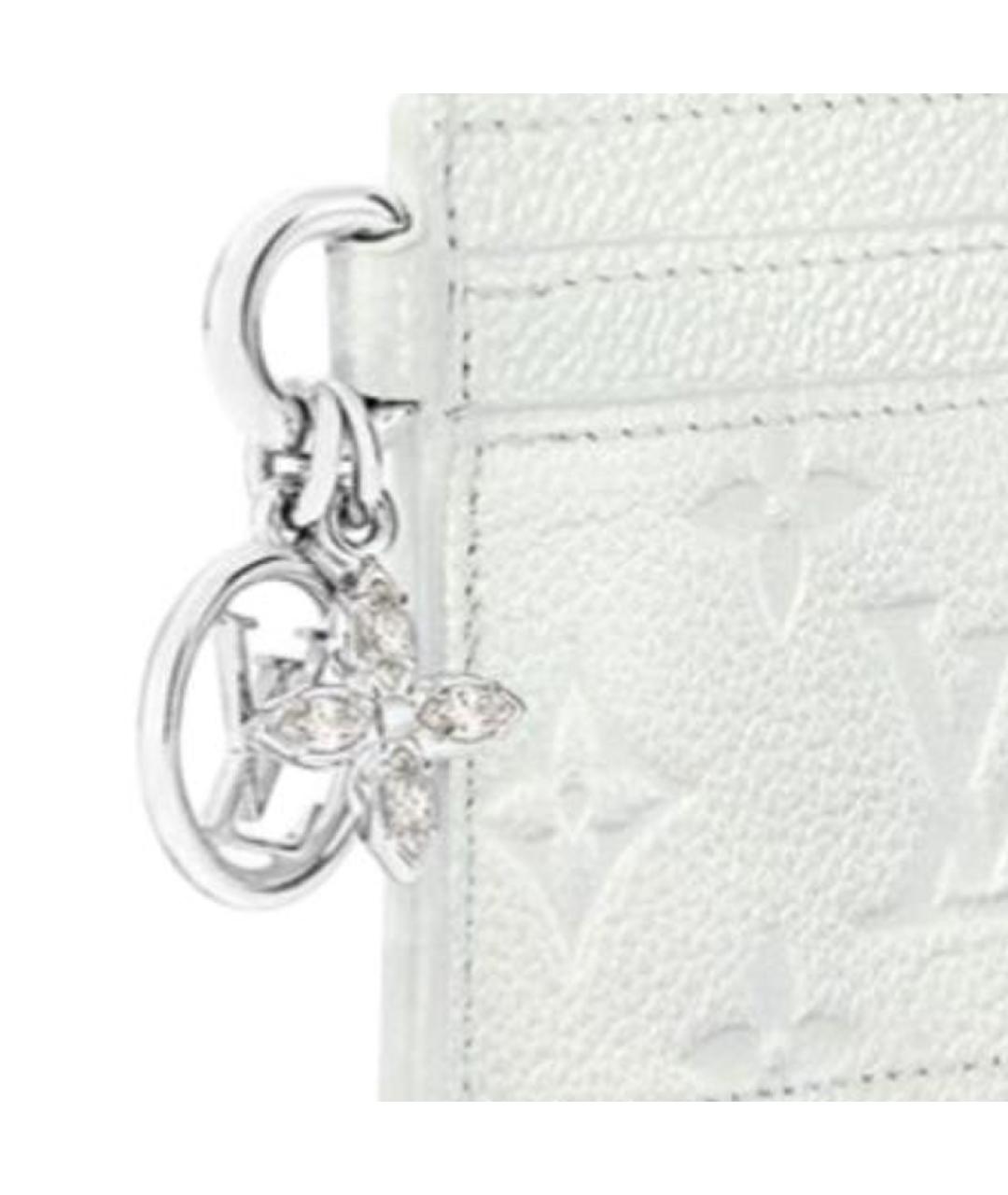 LOUIS VUITTON Белый кожаный кардхолдер, фото 4