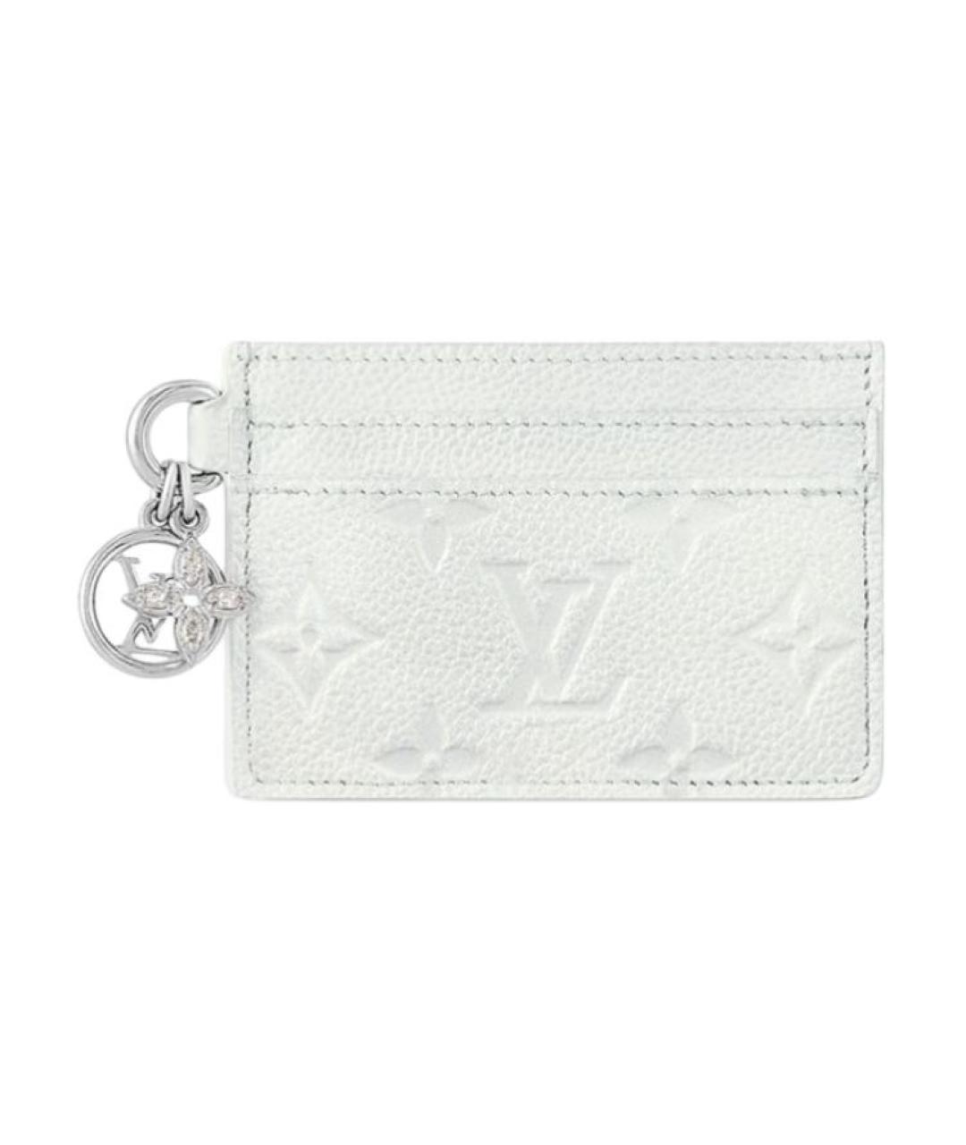 LOUIS VUITTON Белый кожаный кардхолдер, фото 1