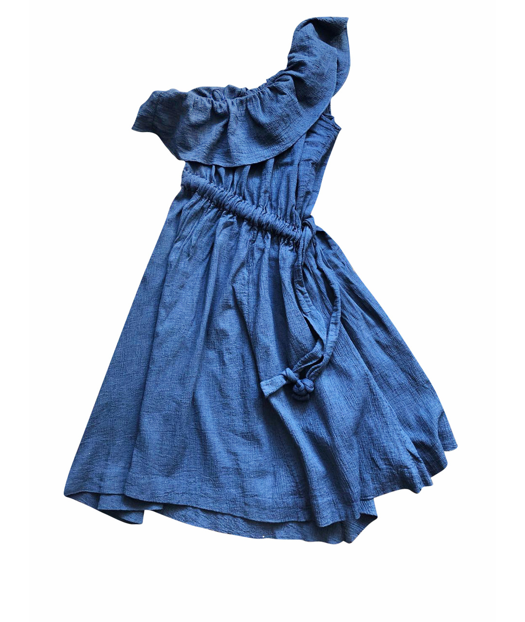 DESIGNERS REMIX Синее хлопковое повседневное платье, фото 1