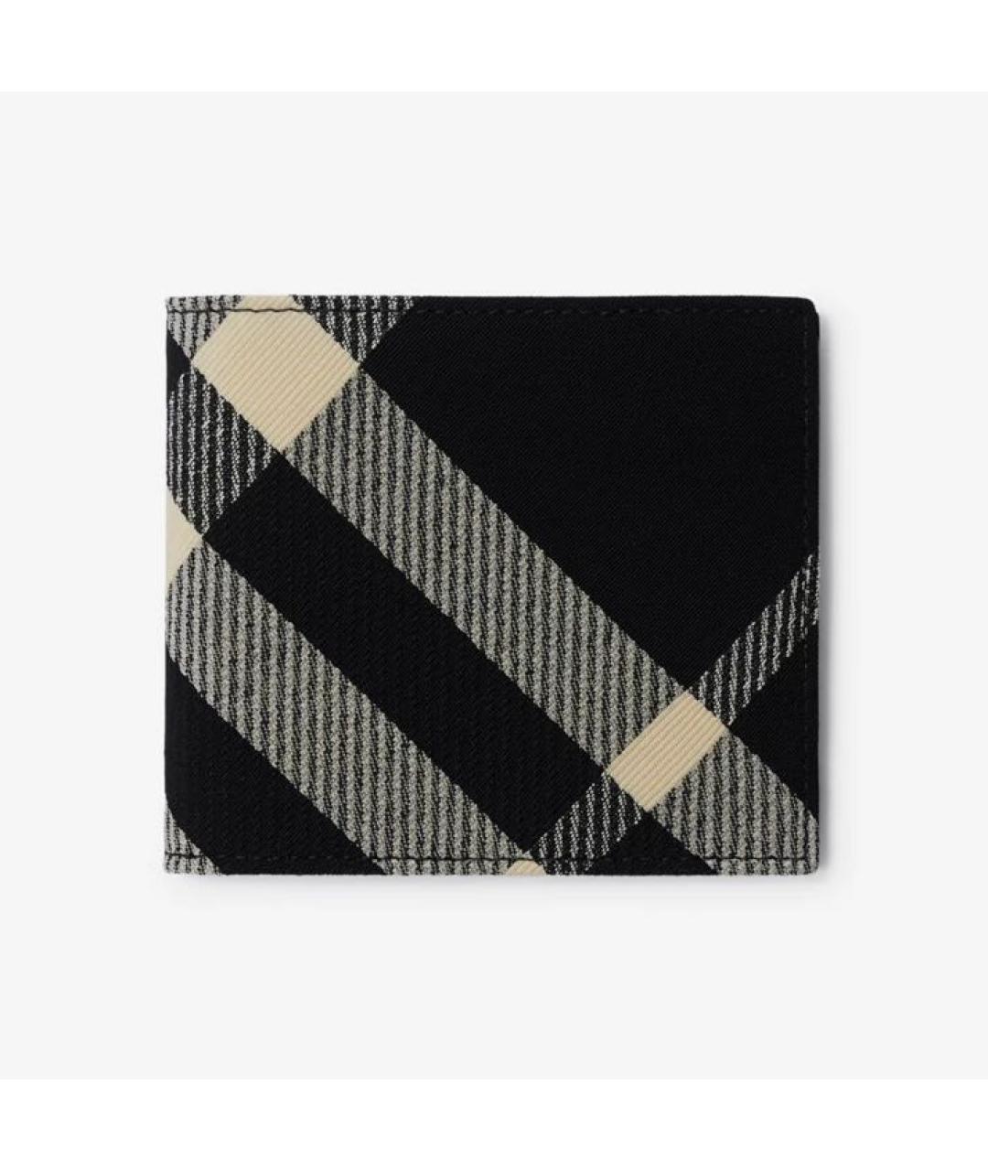BURBERRY Черный кожаный кошелек, фото 4