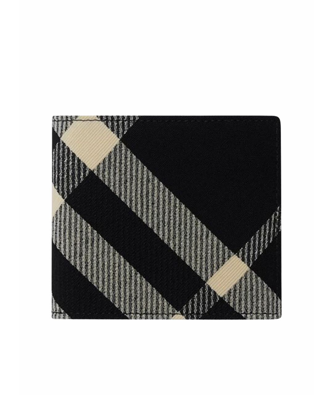BURBERRY Черный кожаный кошелек, фото 1