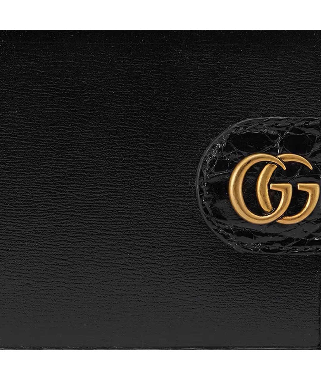 GUCCI Черный кожаный кошелек, фото 6