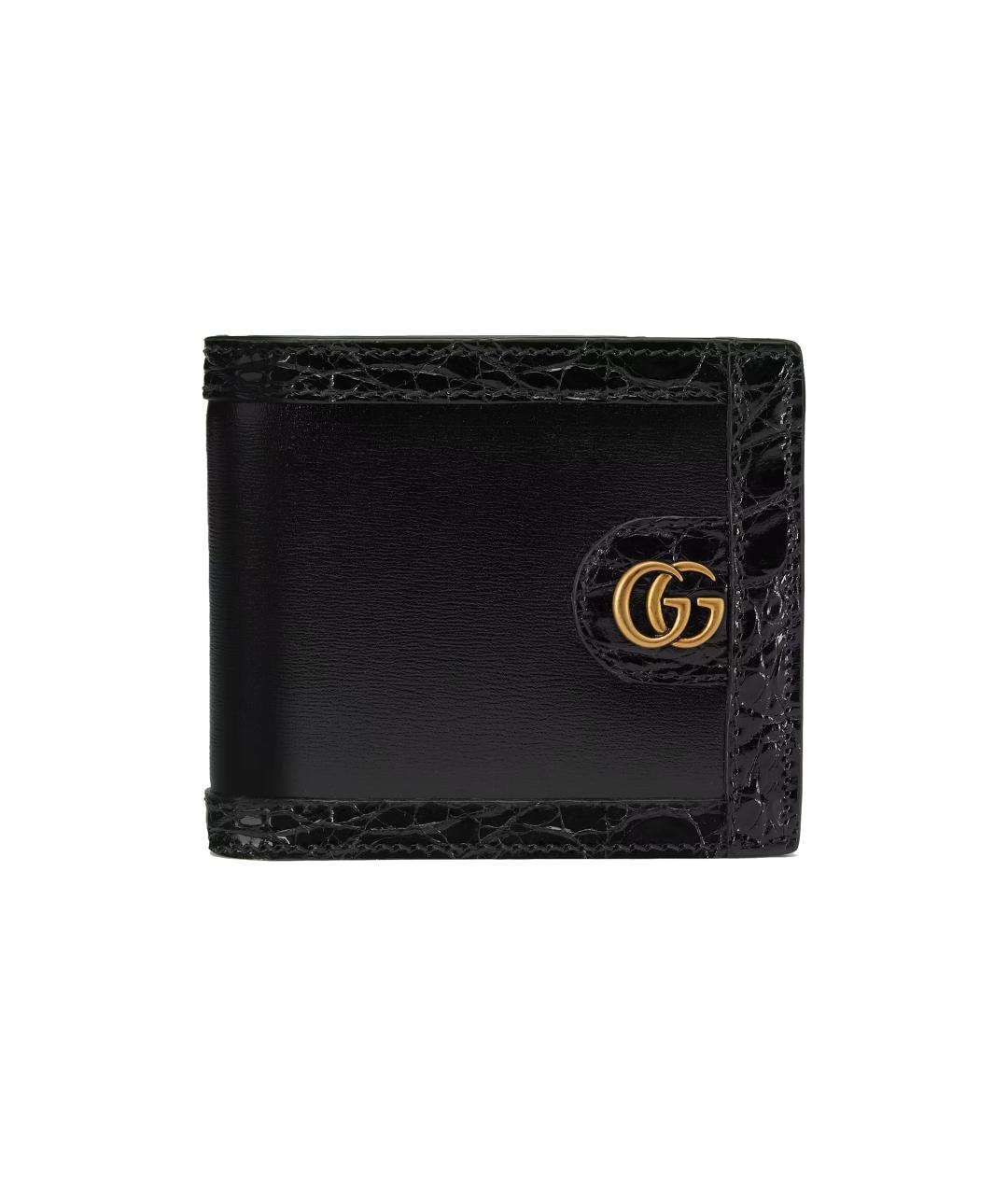 GUCCI Черный кожаный кошелек, фото 1