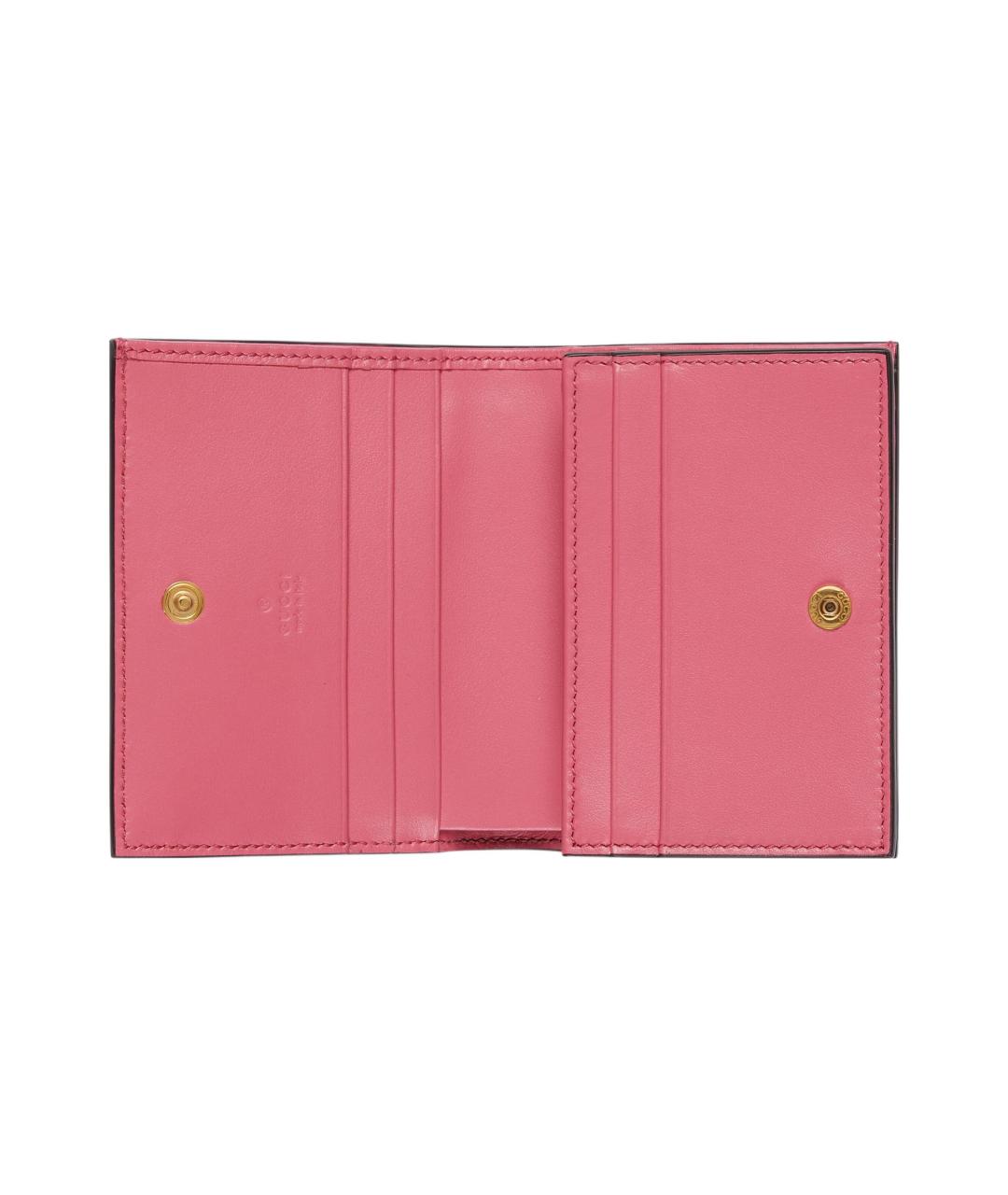 GUCCI Розовый кожаный кошелек, фото 7