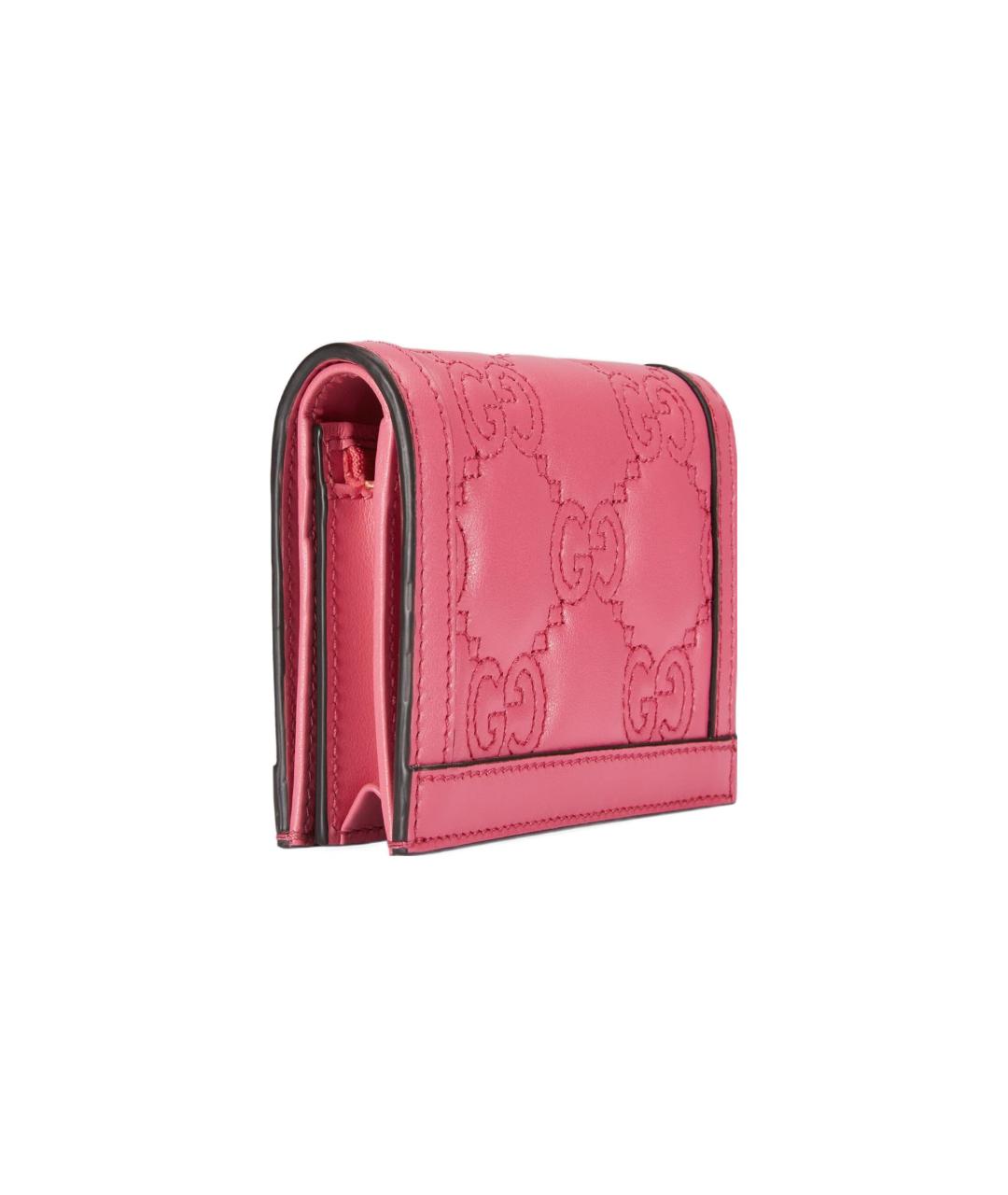 GUCCI Розовый кожаный кошелек, фото 4