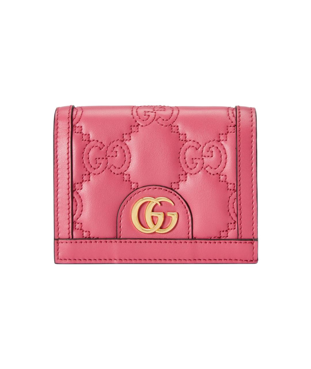 GUCCI Розовый кожаный кошелек, фото 2